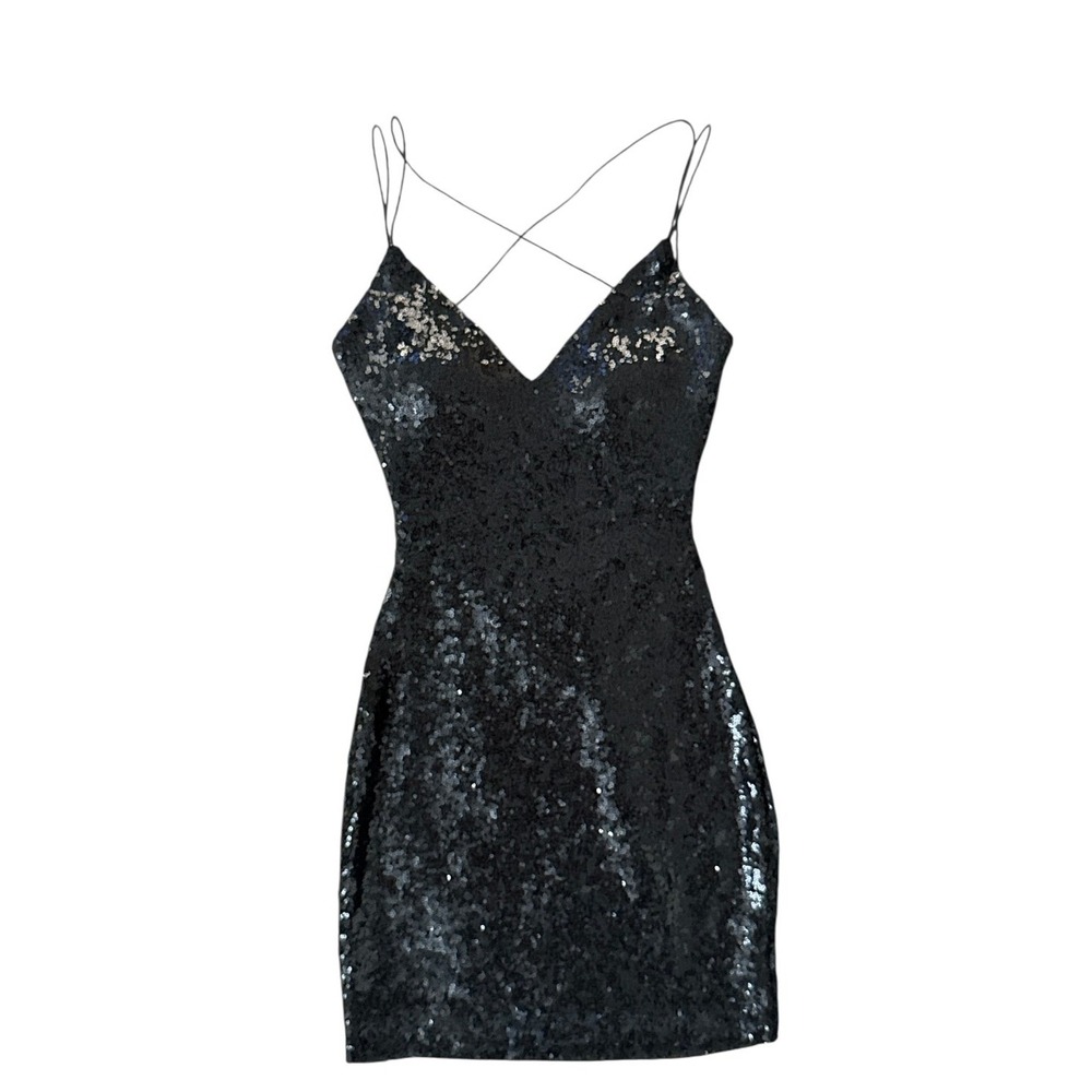 B. Darlin, black sequin, bodycon dress. Size XS